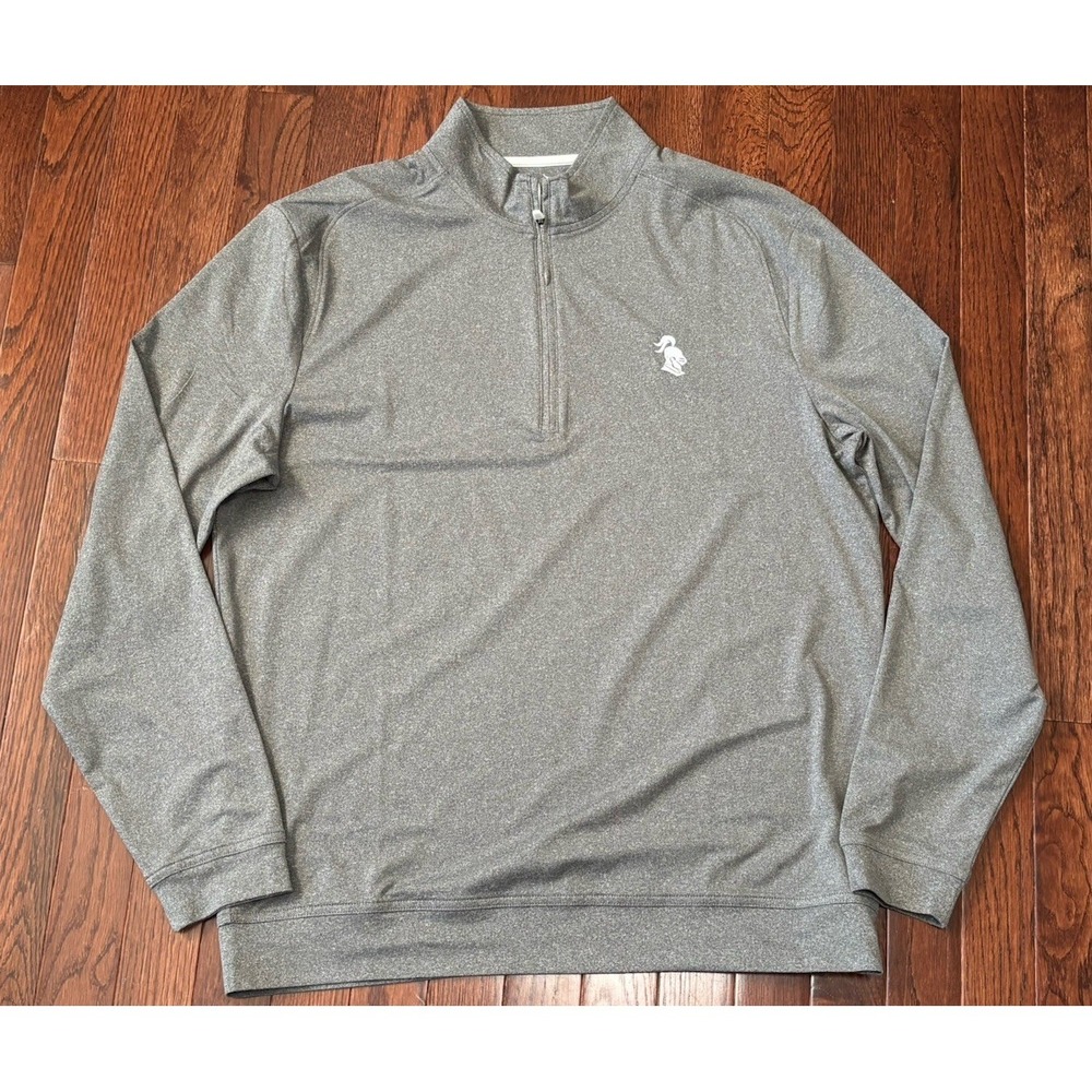 Johnnie-O Michigan State Spartans Jacket Medium Gray 1/4 Zip Pullover NCAA